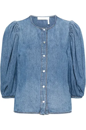 Chloé Chemise à manches bouffantes en jean