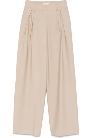 CENERE GB Pantalon à détails plissés