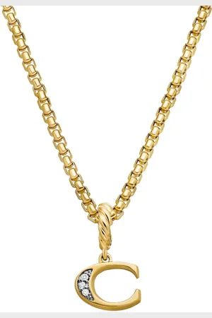 David Yurman Pendentif C en 18ct pavé de diamants