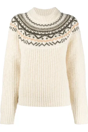 Marant Etoile Pull en maille intarsia à manches longues
