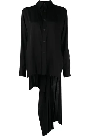 YOHJI YAMAMOTO Chemise plissée à ourlet plus long au dos