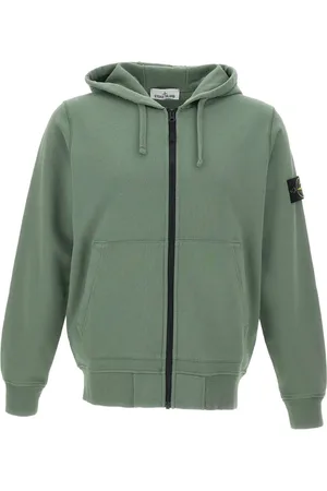 Stone Island Hoodie zippé à motif Compass