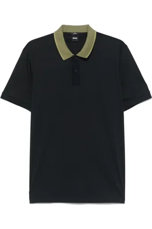 HUGO BOSS Polo à col contrastant