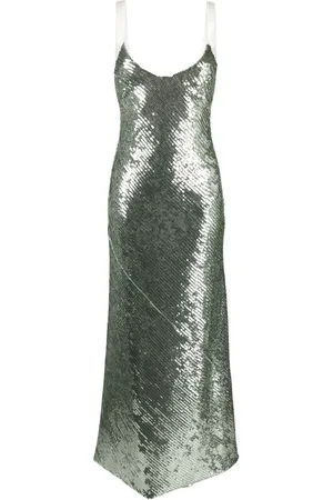 GALVAN Robe longue à sequins brodés