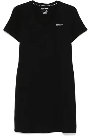 DKNY Robe courte à logo en clous