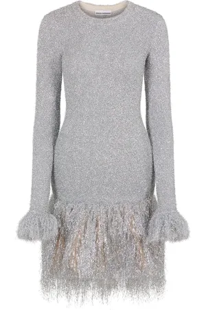 Paco rabanne Robe courte frangée à paillettes