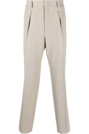 Fendi Pantalon de costume à design plissé