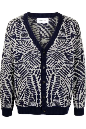 Ports V Cardigan à motif abstrait