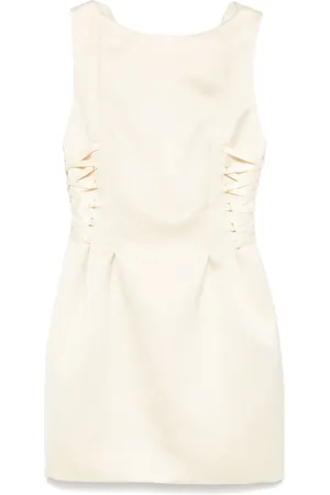 Elisabetta Franchi Robe courte satiné à encolure bateau