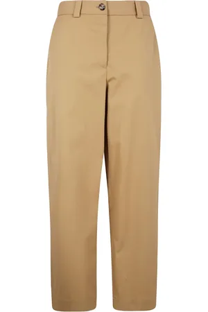 Khaite Pantalon en coton à coupe droite