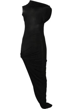 Rick Owens Robe longue à ourlet asymétrique