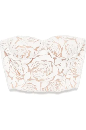 ERMANNO SCERVINO Haut crop à fleurs