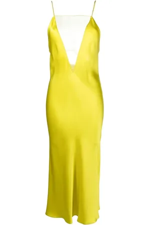 Stella McCartney Robe mi-longue à empiècements transparents