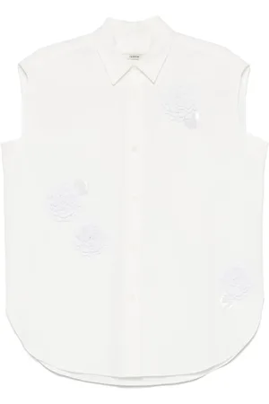 ODEEH Chemise à applique fleur