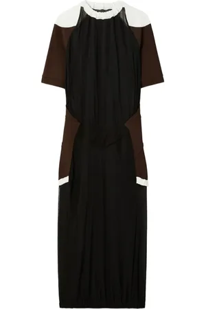 Tory Burch Robe mi-longue à design colour block