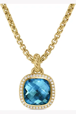 David Yurman Pendentif Albion en 18ct serti de topaze et de diamants