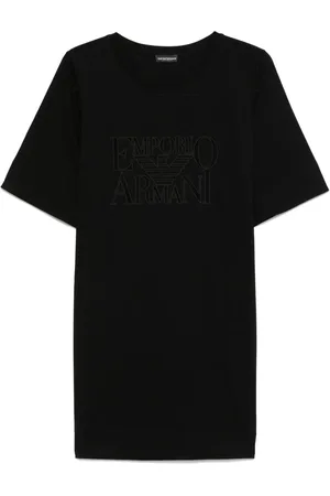 Emporio Armani Robe courte à logo brodé
