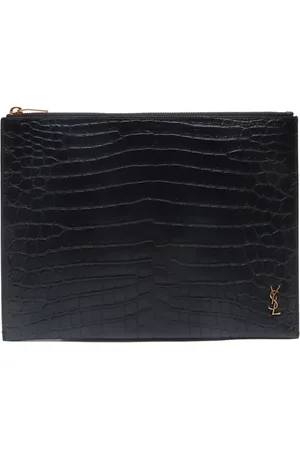 Saint Laurent Pochette en cuir embossé (années 2010-2020)