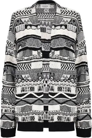 LANEUS Cardigan à motif en jacquard
