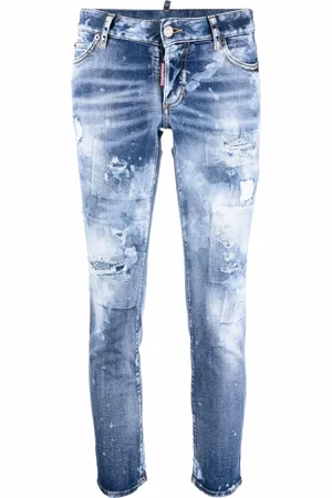 Dsquared2 Jean court à effet usé