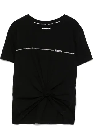 DKNY T-shirt à logo strassé
