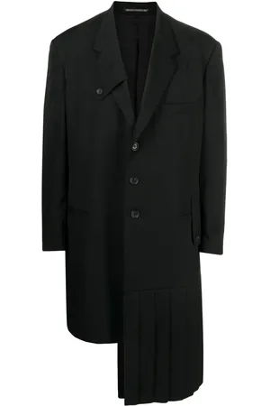 YOHJI YAMAMOTO Manteau boutonné à slogan imprimé