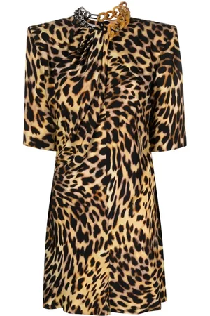 Stella McCartney Robe à imprimé léopard