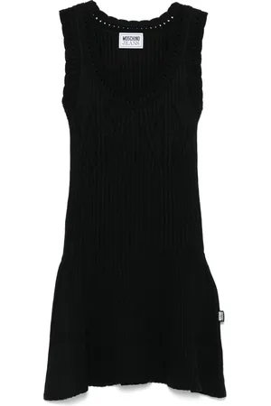 Moschino Robe courte en maille à design nervuré