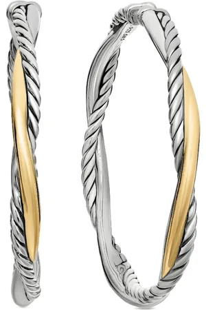 David Yurman Créoles Infinity en or 14ct et sterling (42 mm)