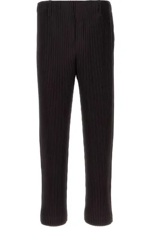 Issey Miyake Pantalon court à détails plissés