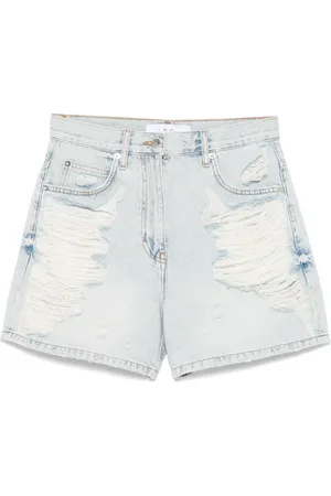 IRO Short en jean à effet usé