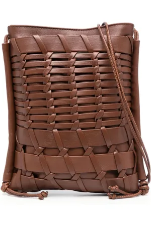 Hereu Sac porté épaule Trena en cuir tressé