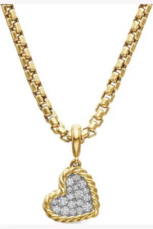 David Yurman Pendentif DY Elements en or 18ct pavé de diamants (12,6 mm)