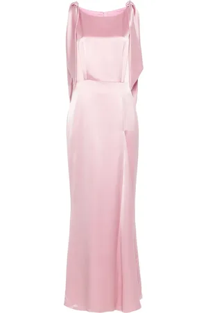 FELY CAMPO Robe en satin à coupe longue