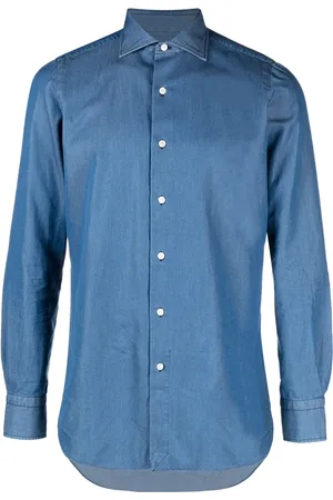 Finamore Chemise en jean à manches longues