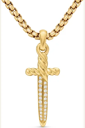 David Yurman Collier Petrvs Dagger en 18ct à pendentif à diamants
