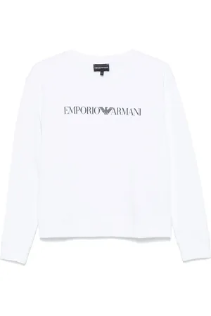 Emporio Armani Sweat en coton biologique à logo imprimé