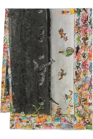 Faliero Sarti écharpe Giraffes and Zebras