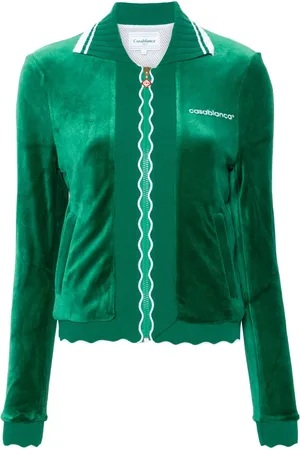 Casablanca Veste zippée à bords festonnés