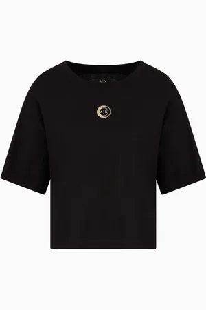 Armani Exchange T-shirt crop à logo imprimé