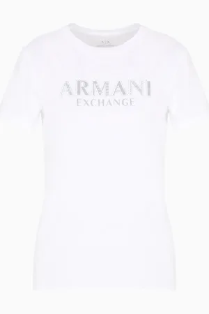 Armani Exchange T-shirt à logo strassé