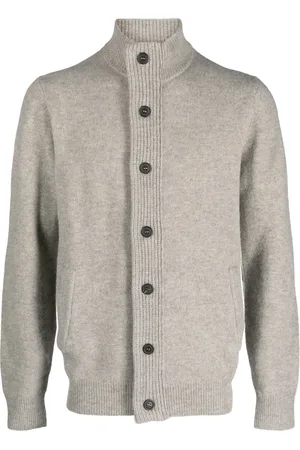 Barbour Cardigan en laine à col montant