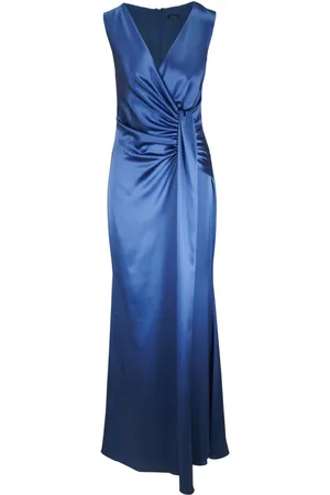 Kiton Robe longue à taille froncée