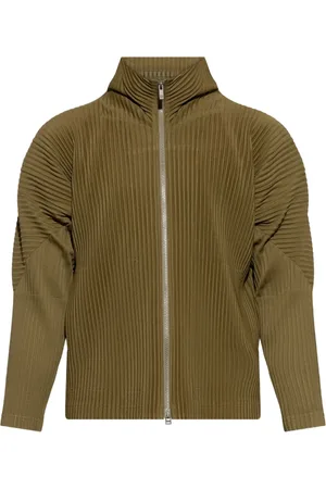 Issey Miyake Veste plissée à fermeture zippée