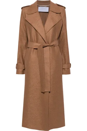 Harris Wharf London Trench en laine vierge à taille ceinturée