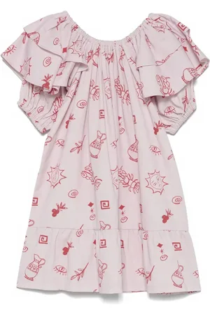 Le pandorine Robe imprimée à volants