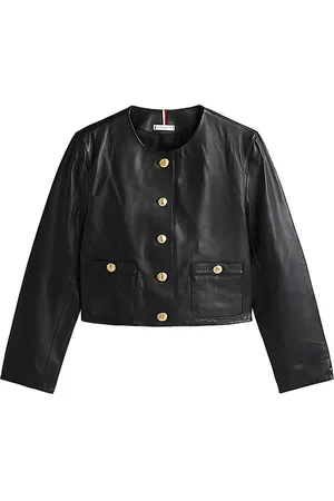 Tommy Hilfiger Veste crop en cuir