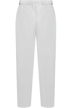 Issey Miyake Pantalon droit à design plissé