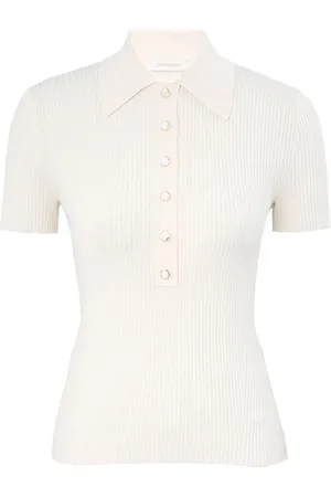 ZIMMERMANN Polo en maille fine à design nervuré