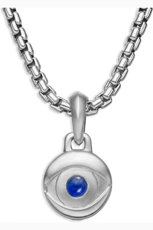 David Yurman Pendentif Evil Eye en sterling serti de lapis-lazuli (14,5 mm)